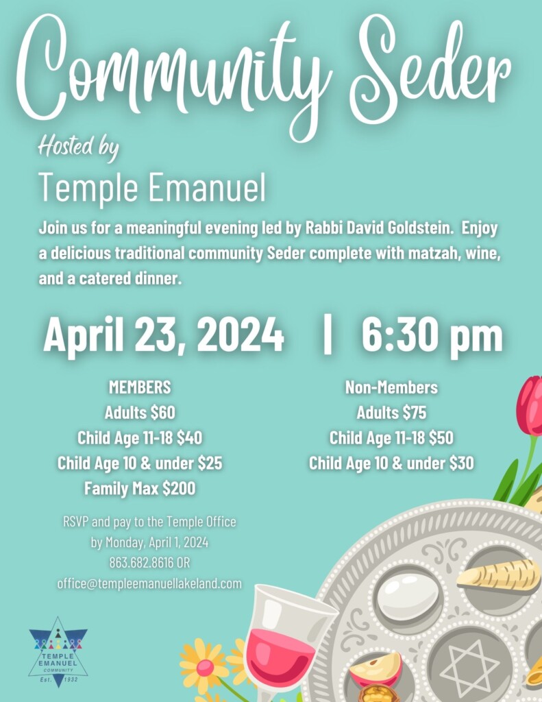 Calendar of Events – Temple Emanuel of Lakeland